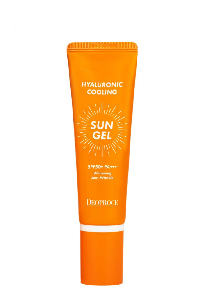 Солнцезащитный освежающий гель для лица DEOPROCE HYALURONIC COOLING SUN GEL 50ml - фото