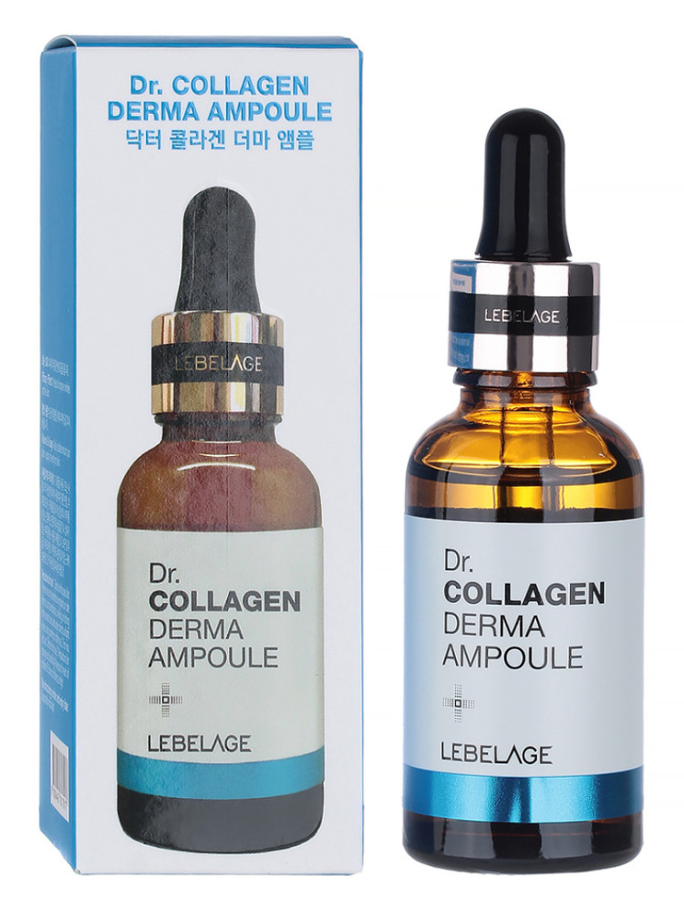 Сыворотка для лица с гидролизованным коллагеном LEBELAGE Dr. COLLAGEN DERMA AMPOULE 30ml - фото2