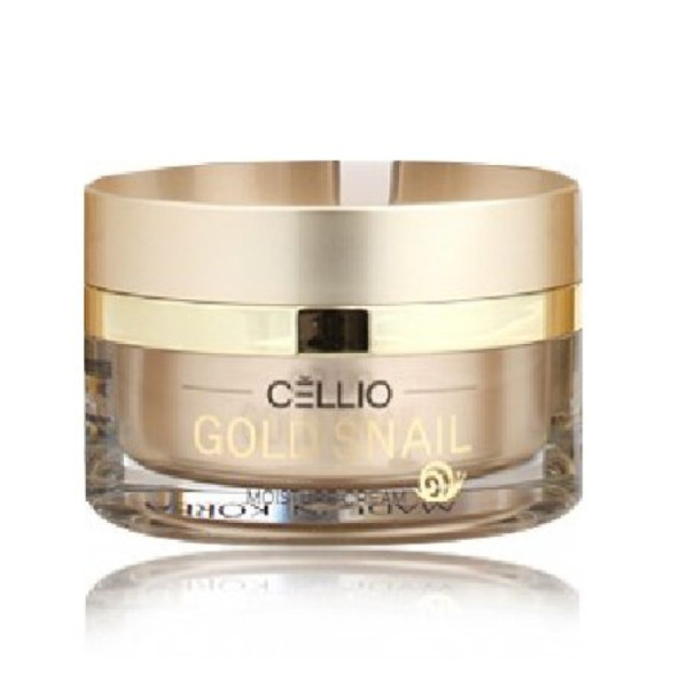 Крем для лица с золотом и слизью улитки CELLIO GOLD SNAIL MOISTURE CREAM 50ml - фото2