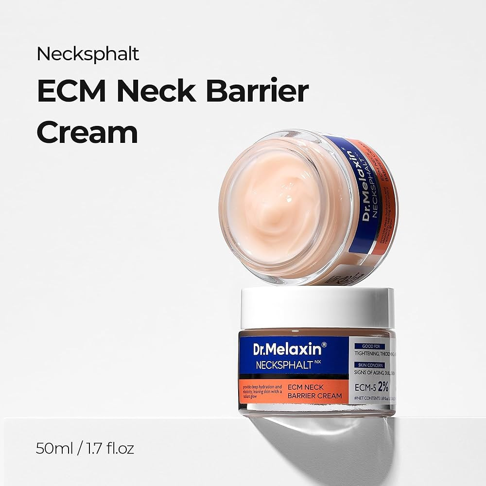 Укрепляющий питательный крем для шеи Dr.Melaxin Necksphalt ECM Neck Barrier Cream - фото