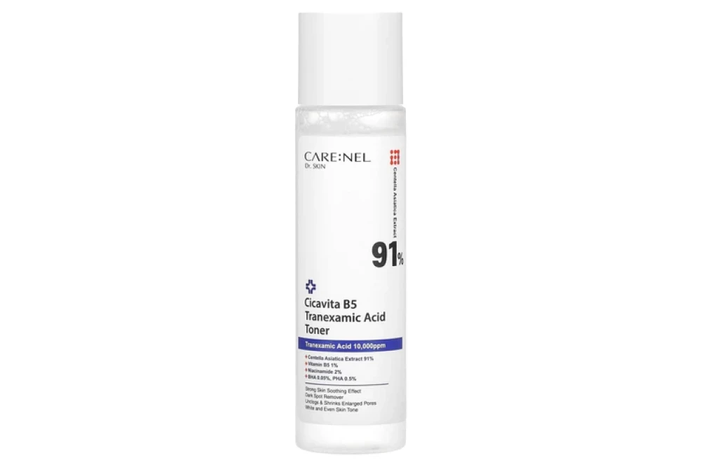 Тонер с экстрактом центеллы, В5, AHA и BHA-кислотами Тонер CareNel Cicavita B5 Tranexamic Acid Toner 155ml - фото