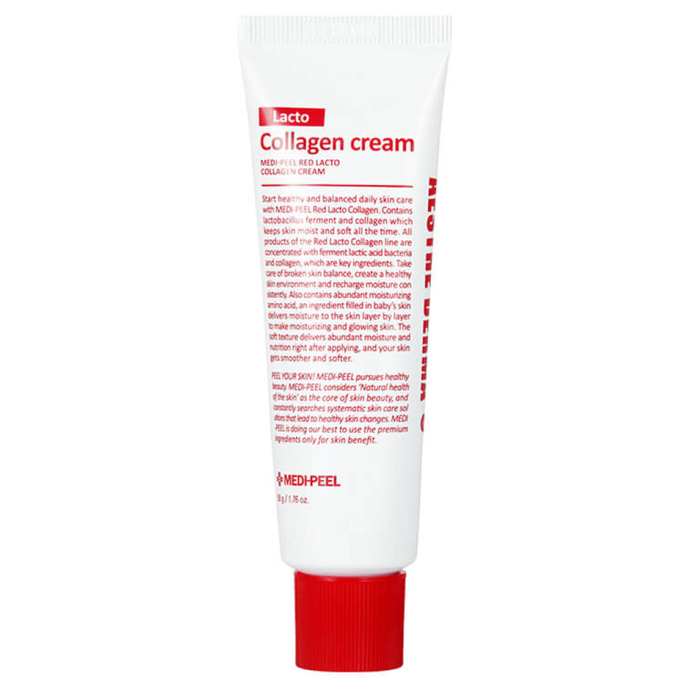 Крем для лица пробиотический с коллагеном и пептидами MEDI-PEEL Red Lacto Collagen Barrier Cream, 80 мл - фото