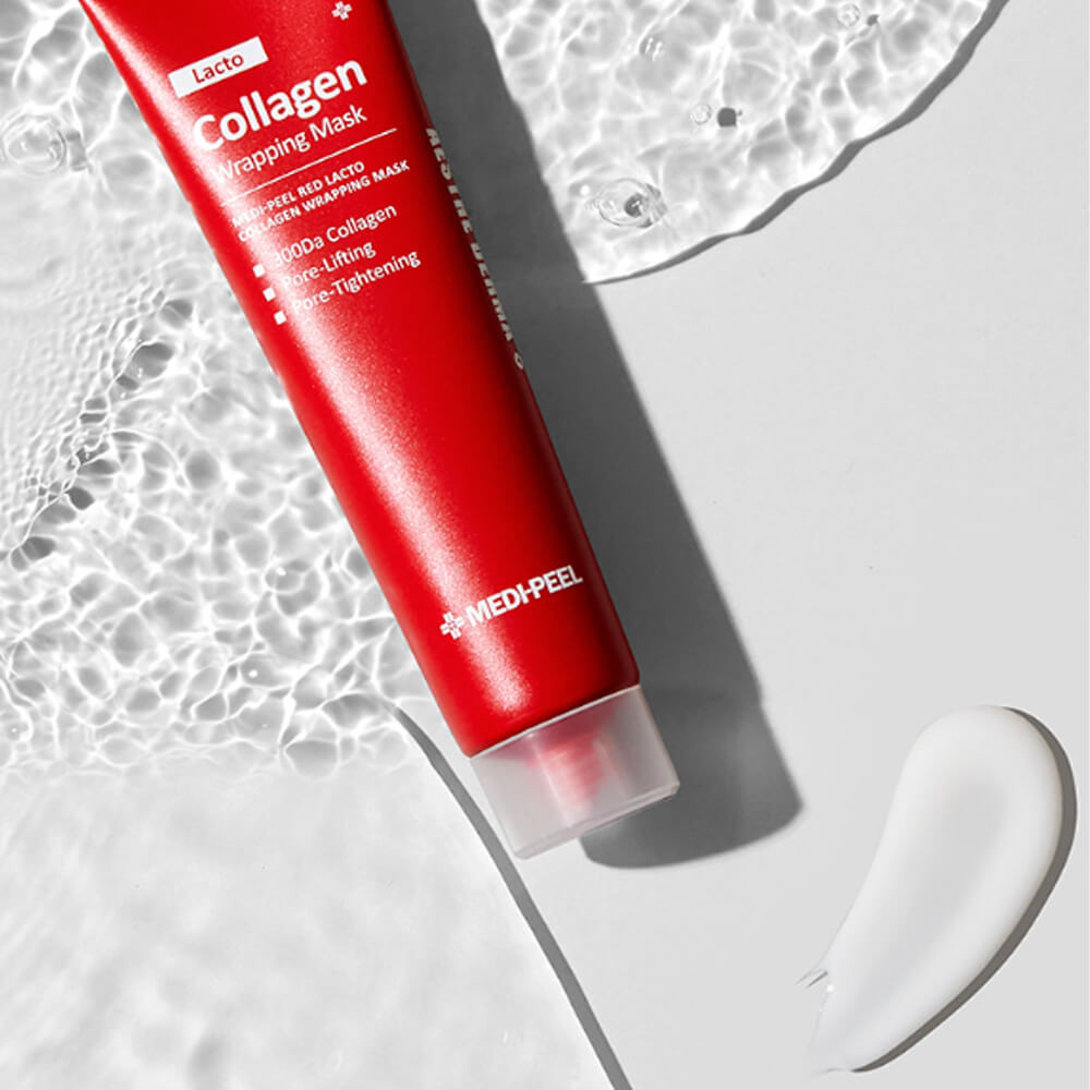 Маска-плёнка для сужения пор с коллагеном MEDIPEEL Red Lacto Collagen Wrapping Mask - фото3