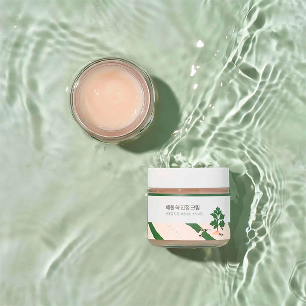 Успокаивающий крем для лица ROUND LAB MUGWORT CALMING CREAM 80мл - фото2