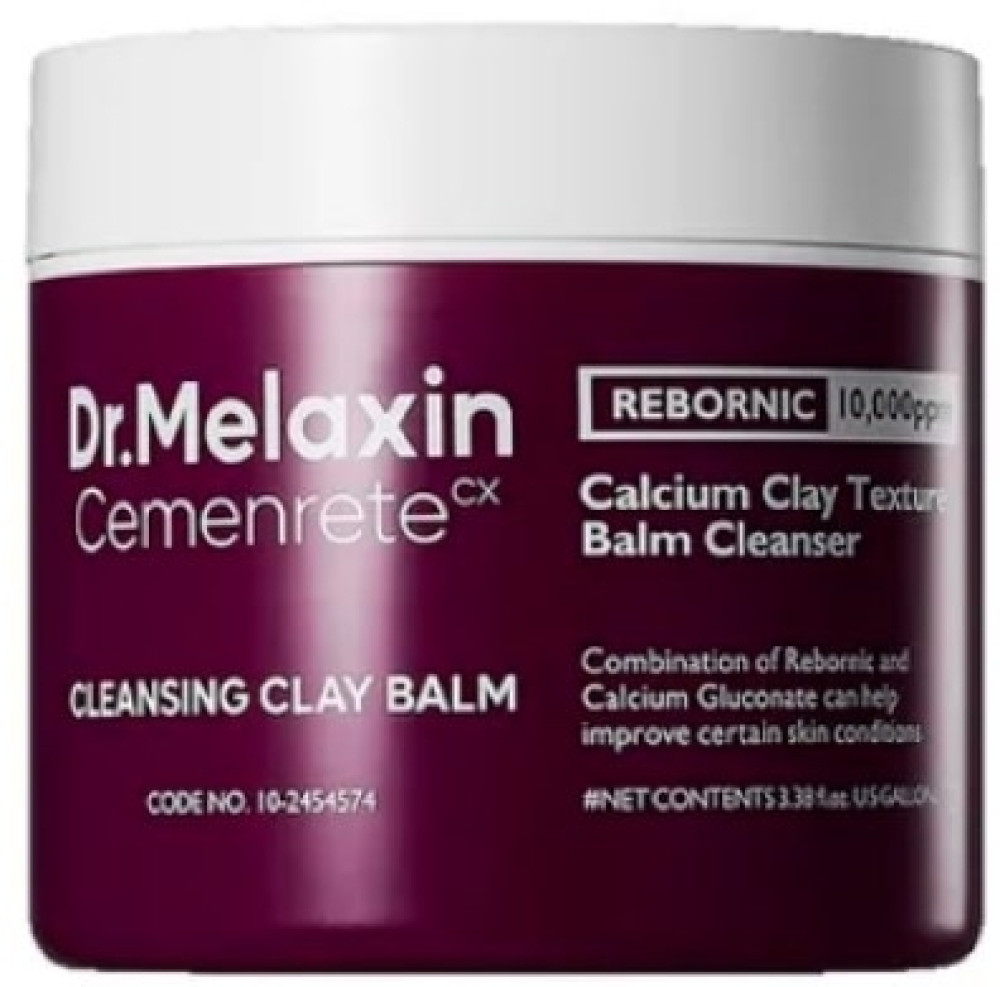 Гидрофильный бальзам для лица очищающий Dr.MELAXIN CEMENRETE CALCIUM CLEANSING CLAY BALM 100ml - фото
