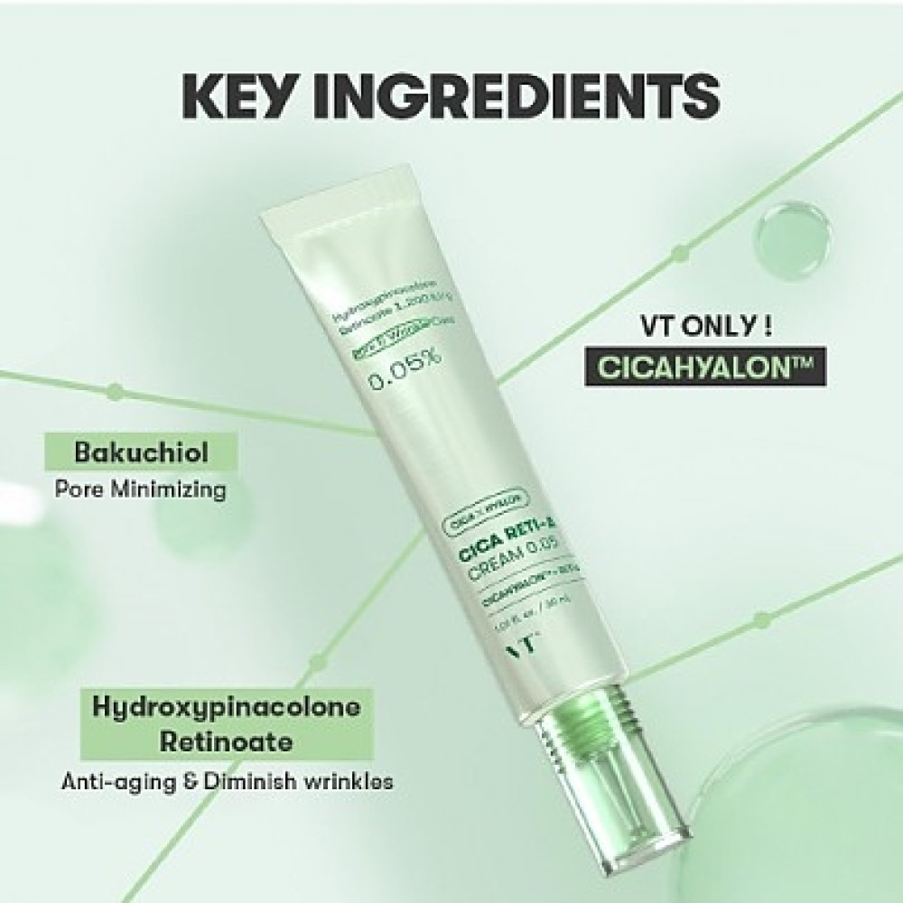 Крем восстанавливающий с ретинолом и центеллой VT Cosmetics CICA RETI-A CREAM 0.05 - фото2