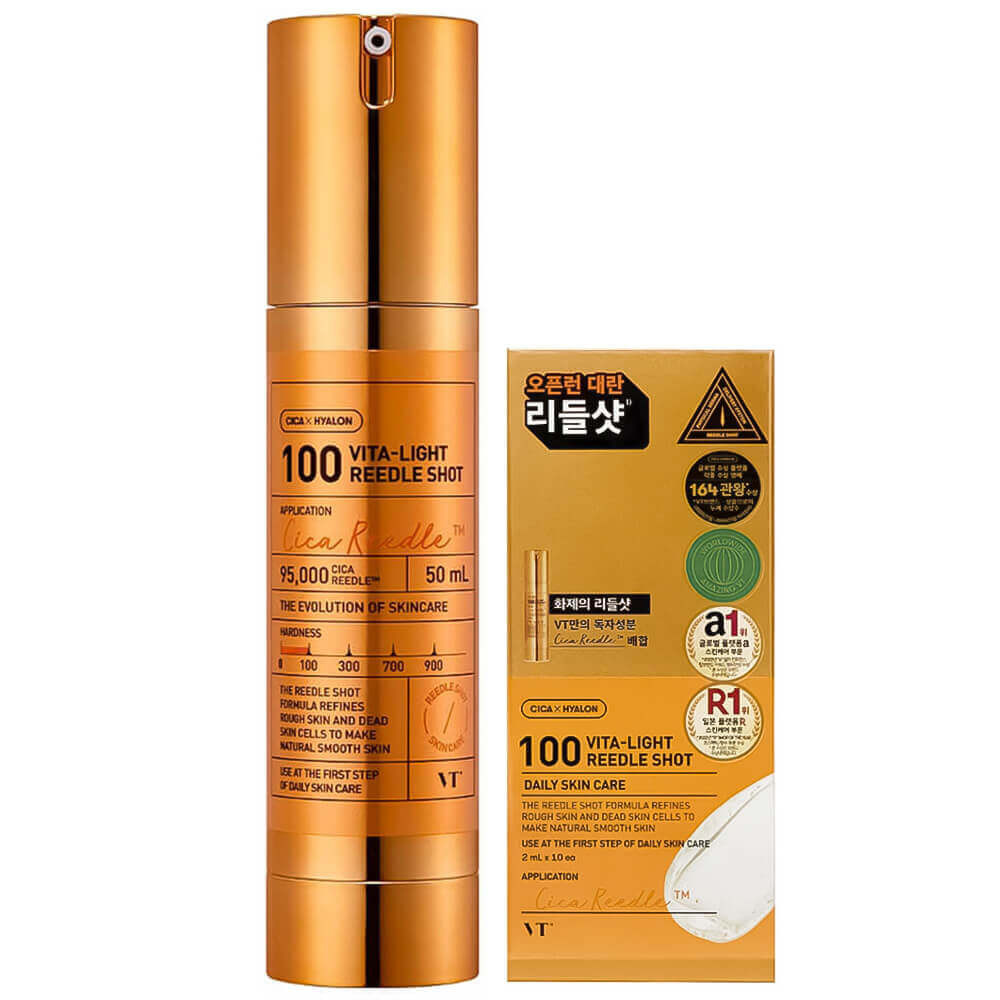 Бустер-сыворотка с микроиглами и витамином C VT Cosmetics VITA-LIGHT REEDLE SHOT 100 50ml - фото