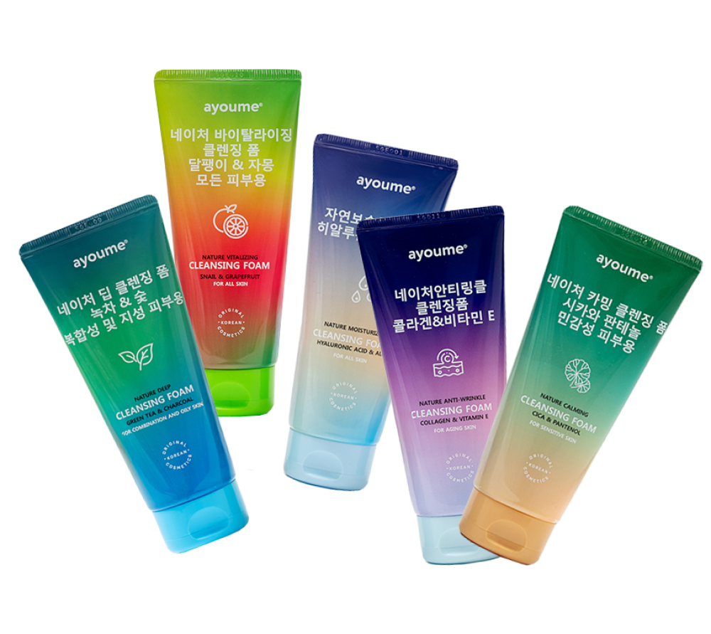 Пенка успокаивающая с экстрактом центеллы азиатской и пантенолом Ayoume Nature Calming Cleansing Foam Cica & Pantenol - фото2