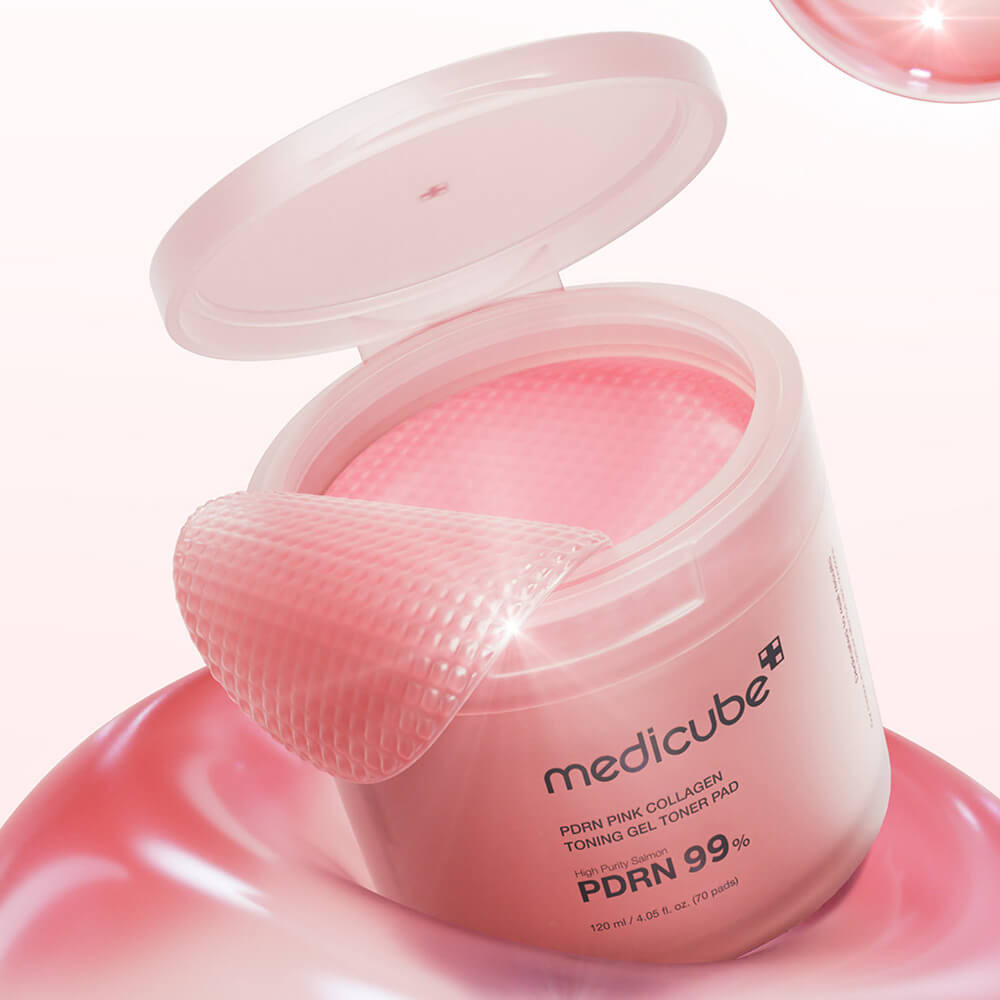 MEDICUBE Тонер-пэды гелевые с PDRN и коллагеном Pink Collagen Toning Gel Toner Pad 70шт - фото2