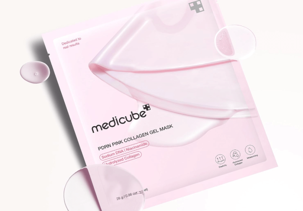 MEDICUBE Маска гидрогелевая с коллагеном PDRN Pink Collagen Gel Mask 28гр - фото