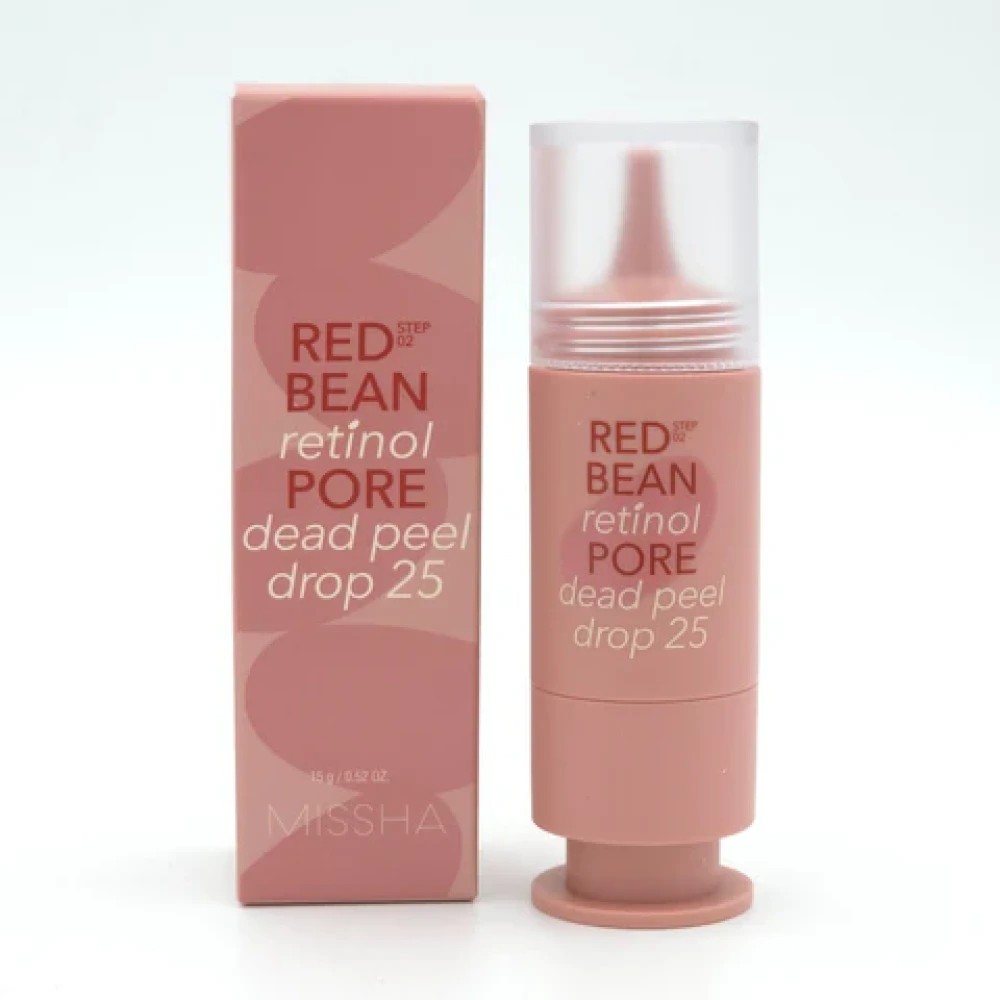 Пилинг-сыворотка с ретинолом и кислотами MISSHA Red Bean Retinol Pore Dead Peel Drop 25 15ml - фото