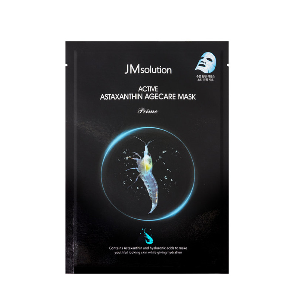 Тканевая маска с астаксантином JMsolution Active Astaxantine Agecare Mask Prime - фото
