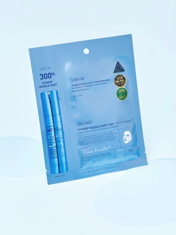 VT Cosmetics Двухступенчатый набор для увлажнения Hydrop Reedle Shot 300hl 2step Mask - фото