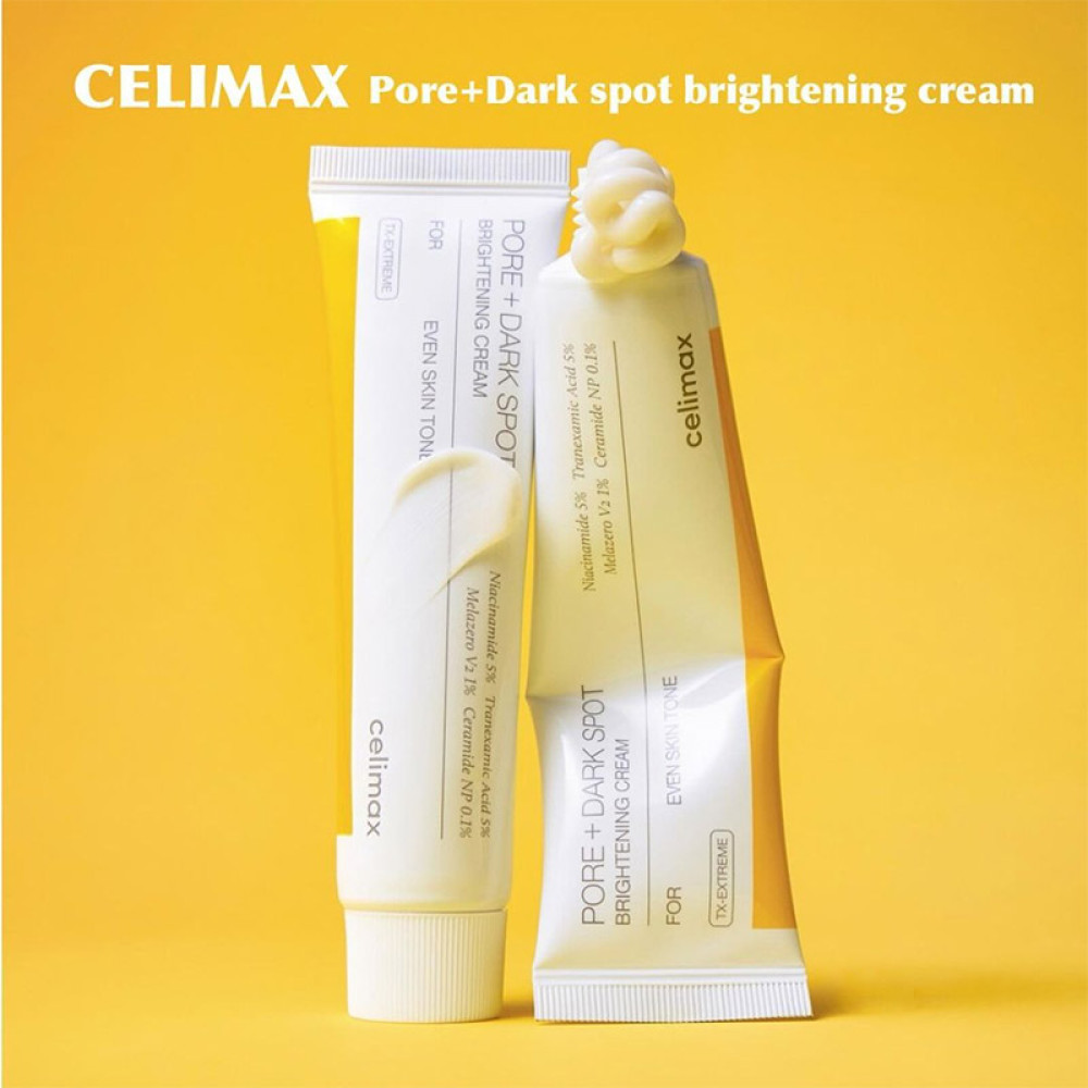 CELIMAX Крем осветляющий для выравнивания тона и рельефа кожи Pore + Dark Spot Brightening Cream 35ml - фото2