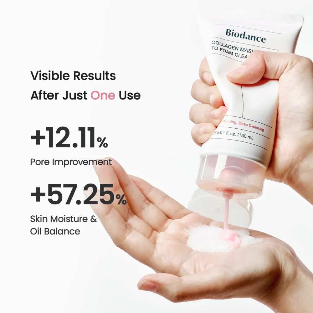 BIODANCE Пенка-маска для умывания с коллагеном Collagen Moisture Mask-To-Foam Cleanser 150ml - фото2