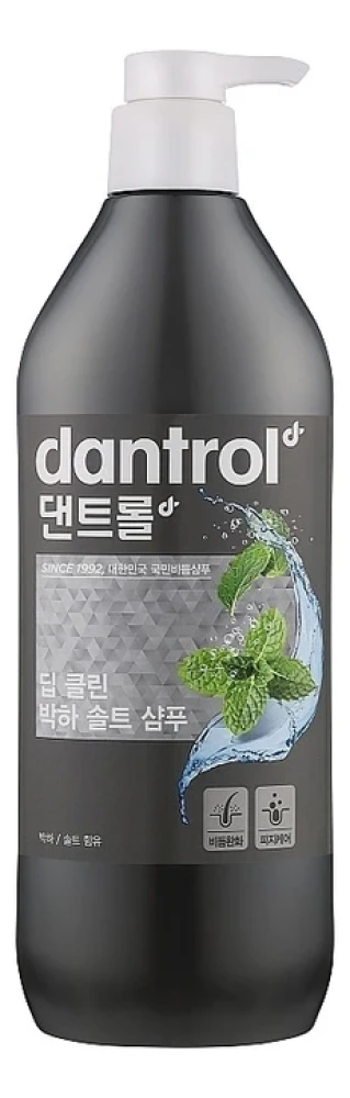 Mise En Scene Шампунь для волос с перечной мятой и солью Dantrol Shampoo Peppermint Salt 820ml - фото
