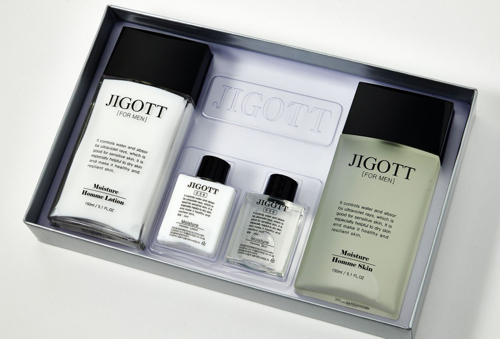 Набор уходовых средств для мужской кожи JIGOTT MOISTURE HOMME SKIN CARE 2SET - фото