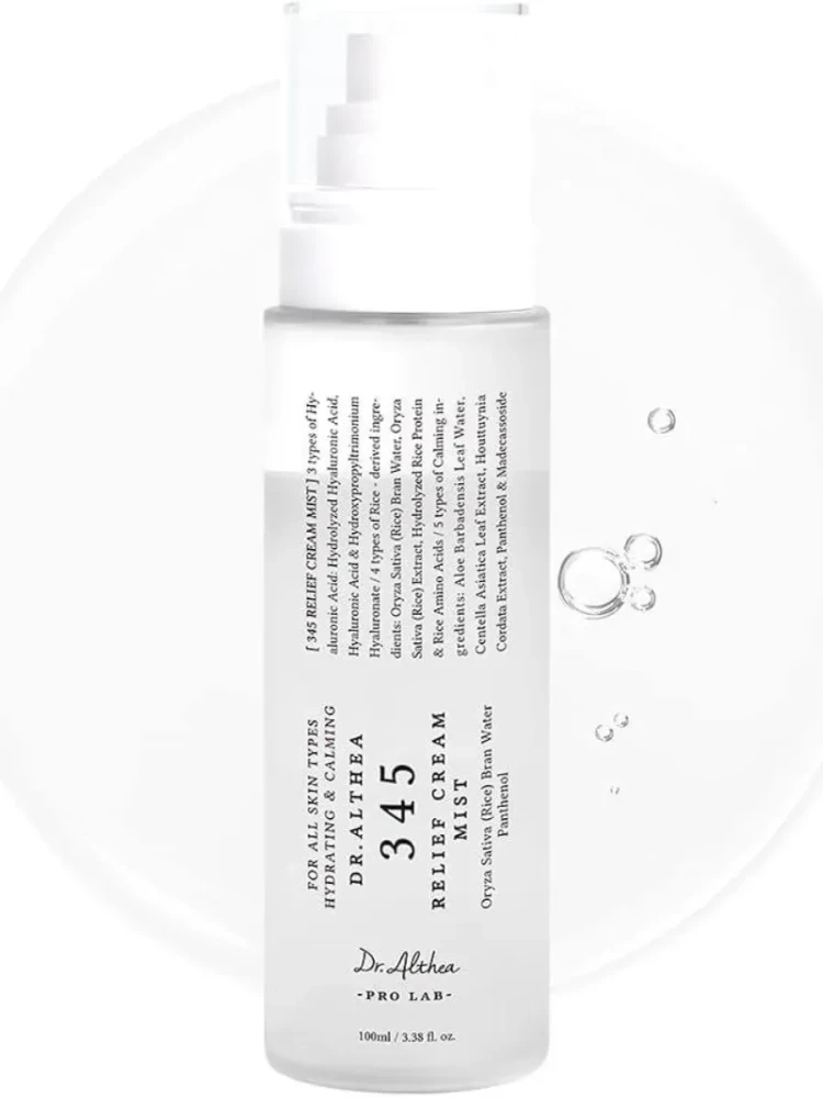 Успокаивающий мист с гидролатом риса и пантенолом Dr. Althea 345 Relief Cream Mist 100 мл - фото2