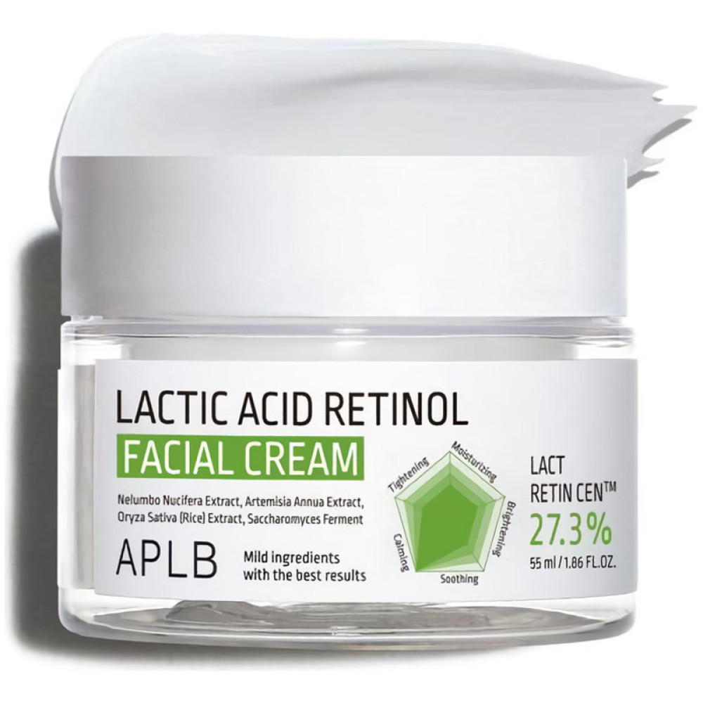 APLB Крем для лица с молочной кислотой и ретинолом LACTIC ACID RETINOL FACIAL CREAM 55мл - фото