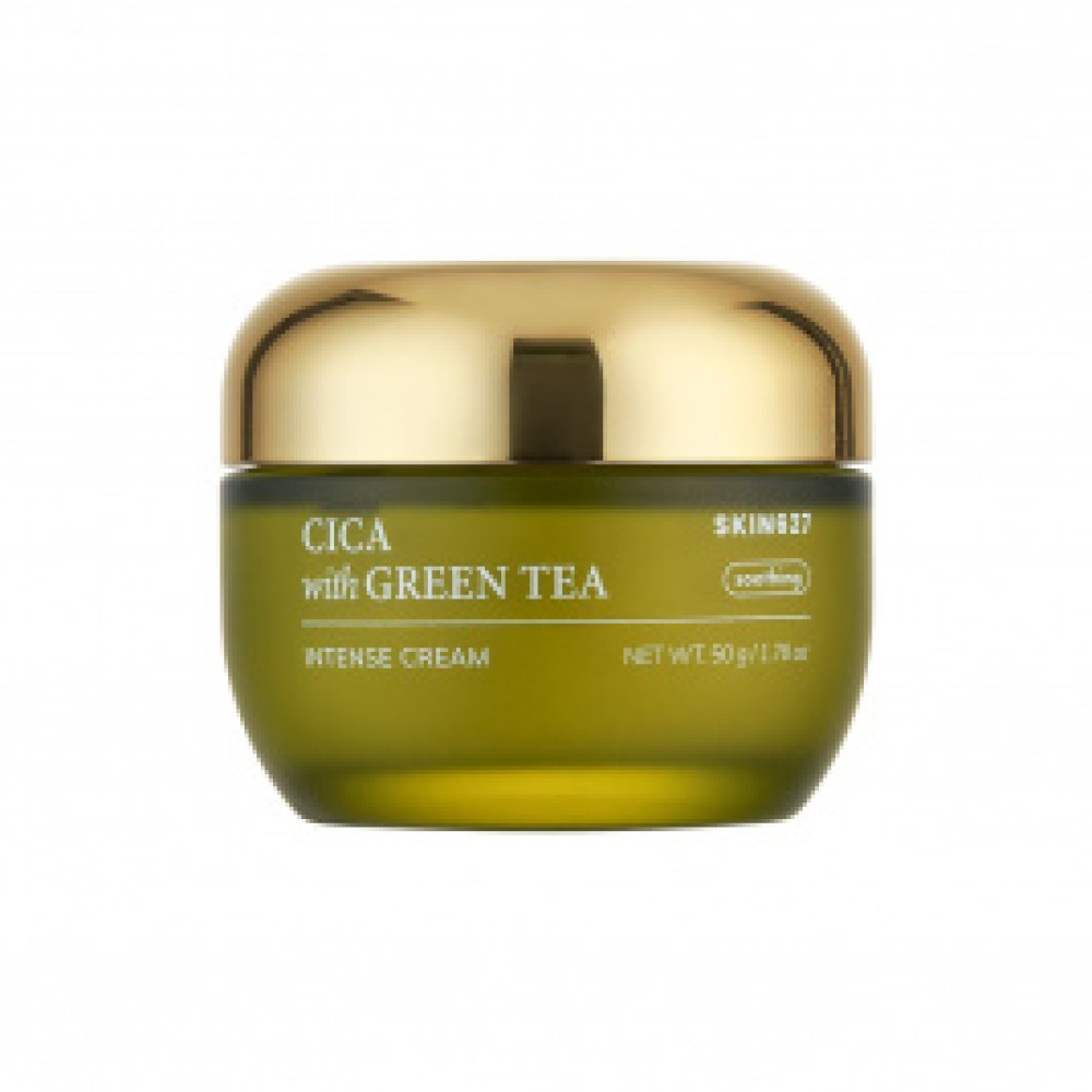 SKIN627 Крем для лица с центеллой и зеленым чаем CICA With Green Tea Intense Cream 50мл - фото2