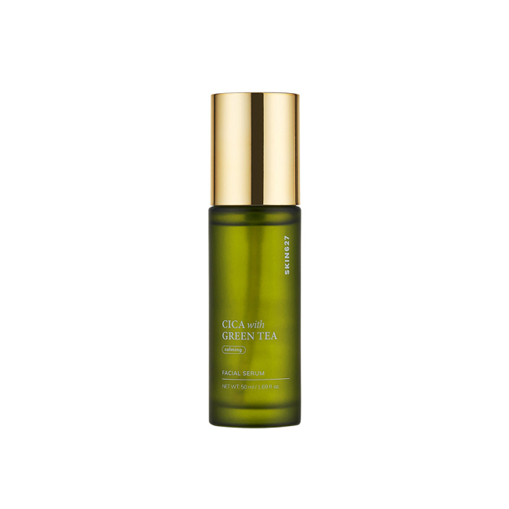 SKIN627 Сыворотка для лица с центеллой и зеленым чаем CICA With Green Tea Calming Facial Serum 50 мл - фото