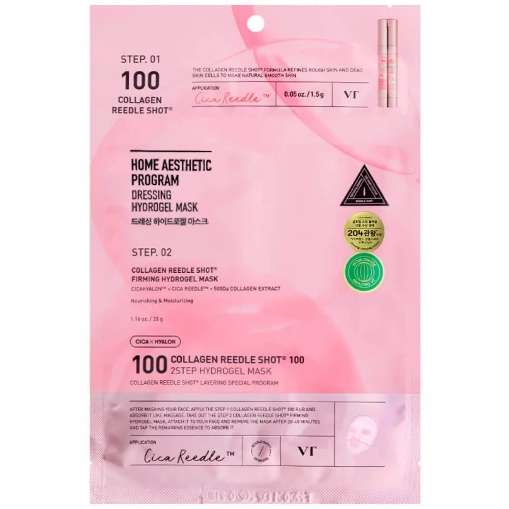 VT COSMETICS Маска гидрогелевая с коллагеном COLLAGEN Reedle Shot 100 2STEP HYDROGEL MASK 34,5гр - фото