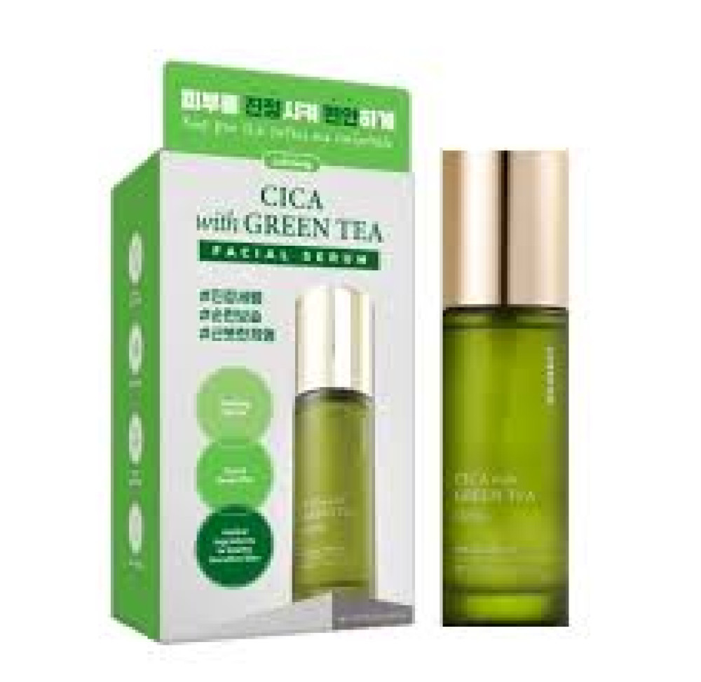 SKIN627 Сыворотка для лица с центеллой и зеленым чаем CICA With Green Tea Calming Facial Serum 50 мл - фото2