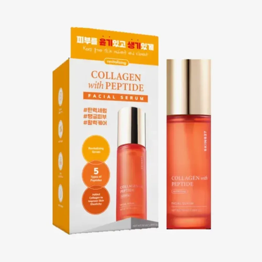 SKIN627 Сыворотка для лица с коллагеном и пептидами Collagen With Peptide Revitalizing Facial Serum 50мл - фото