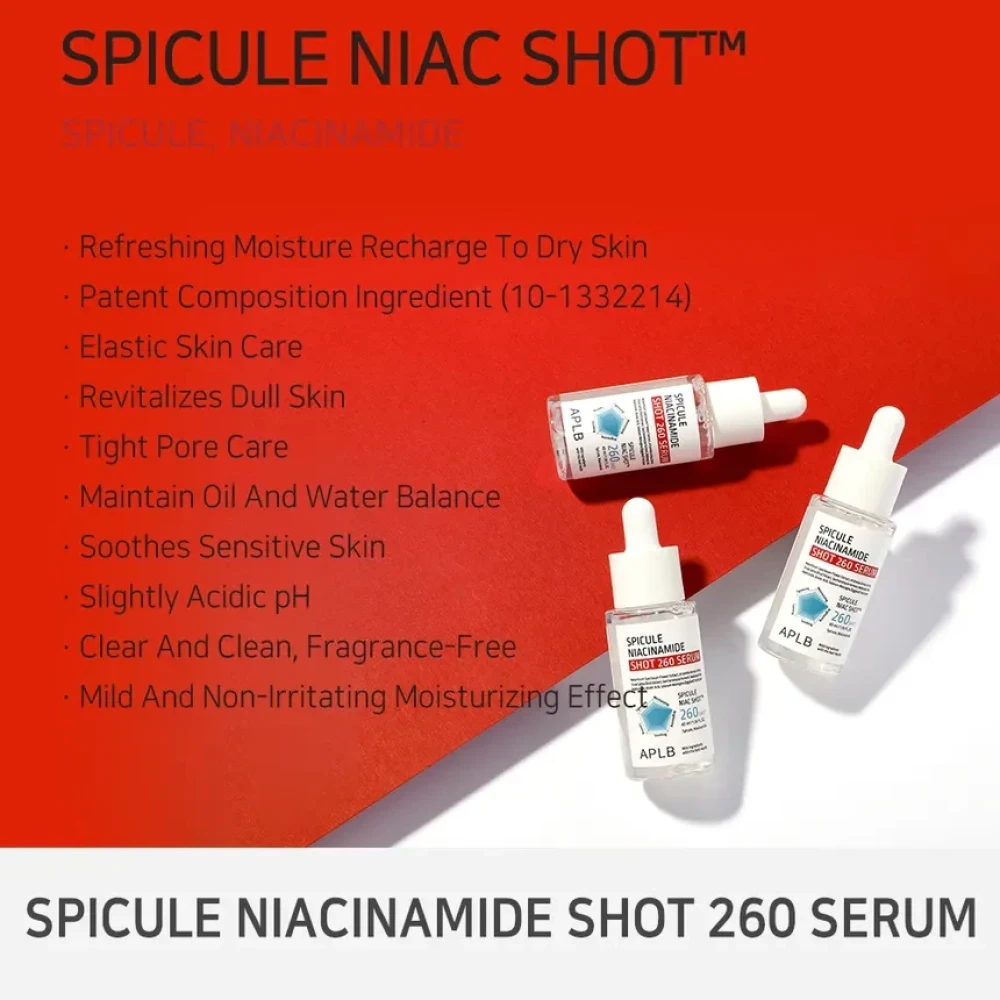 APLB Сыворотка с микроиглами спикул и ниацинамидом Spicule Niacinamide Shot 260 Serum 40мл - фото3