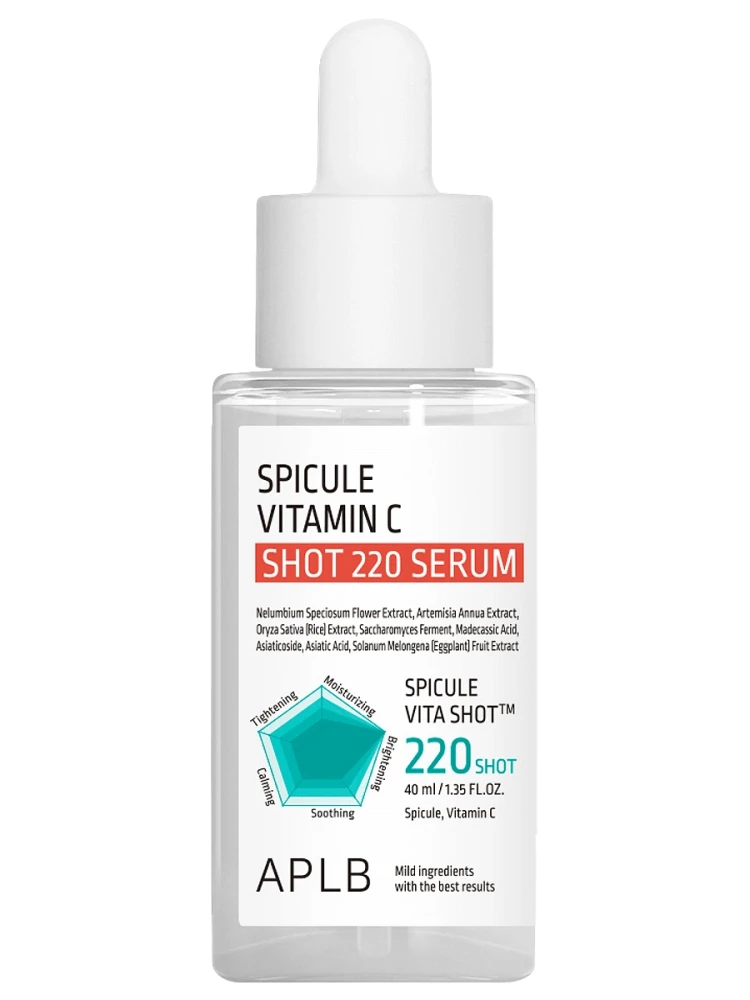 APLB Сыворотка с микроиглами спикул и витамином С Spicule Vitamin C Shot 220 Serum 40мл - фото