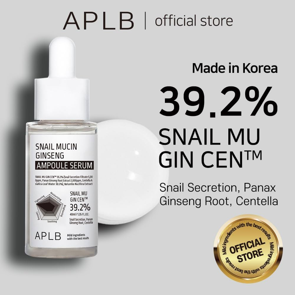 APLB Сыворотка с женьшенем и улиткой SNAIL MUCIN GINSENG AMPOULE SERUM 40мл - фото2