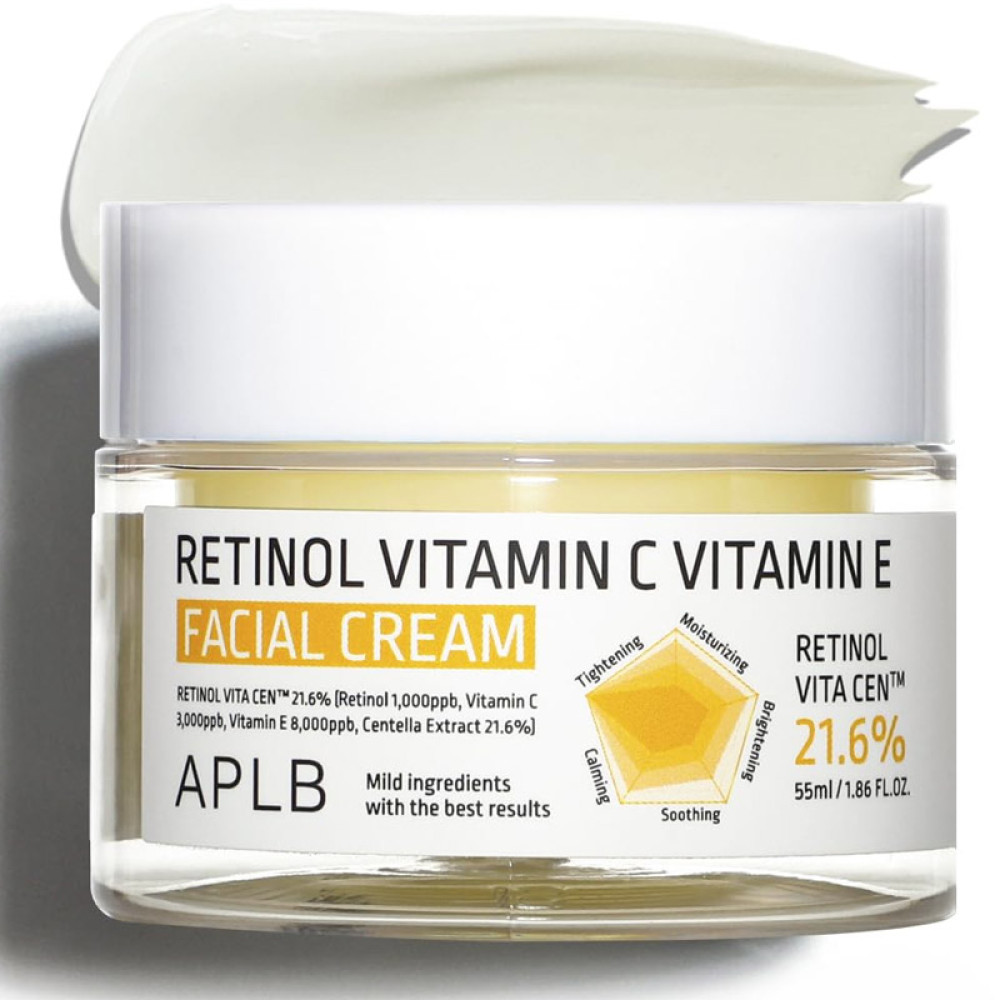 APLB Крем для лица с ретинолом и витаминами С и Е RETINOL VITAMIN C VITAMIN E FACIAL CREAM 55мл - фото