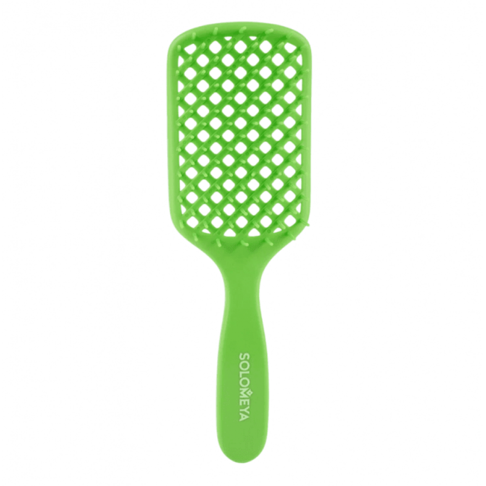 SOLOMEYA Расческа вентилируемая для волос с ароматом Зеленое Яблоко Aroma-Vented Hair Brush "Green Apple" - фото2