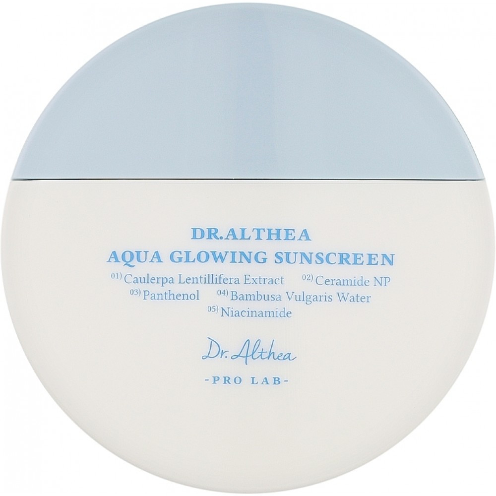 Крем солнцезащитный УВЛАЖНЯЮЩИЙ Dr.Althea Aqua Glowing Sunscreen SPF50+ PA++++ 45 мл - фото