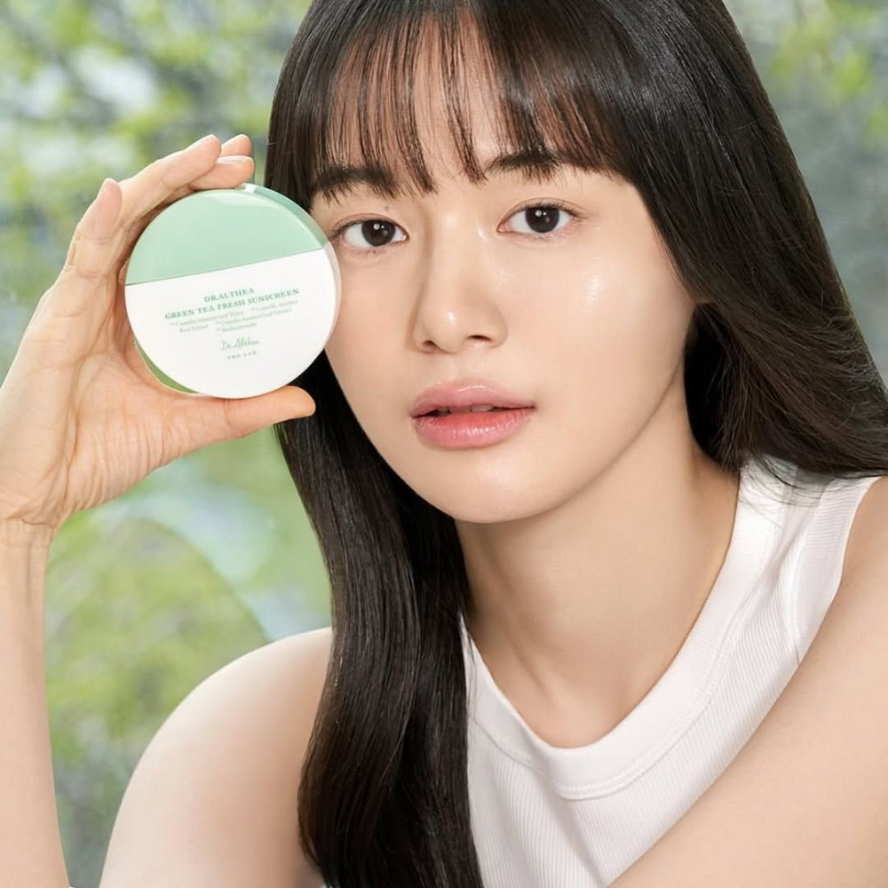 Крем солнцезащитный успокаивающий Dr.Althea Green Tea Fresh Sunscreen SPF50+ PA++++ 45мл - фото2