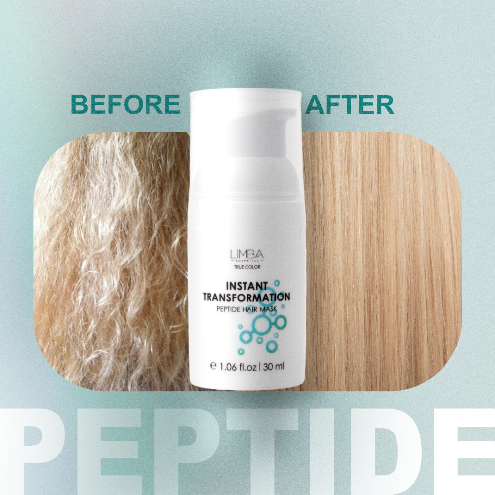 Пептидная маска экспресс-восстановление для волос Limba Cosmetics Instant Transformation 30мл - фото3