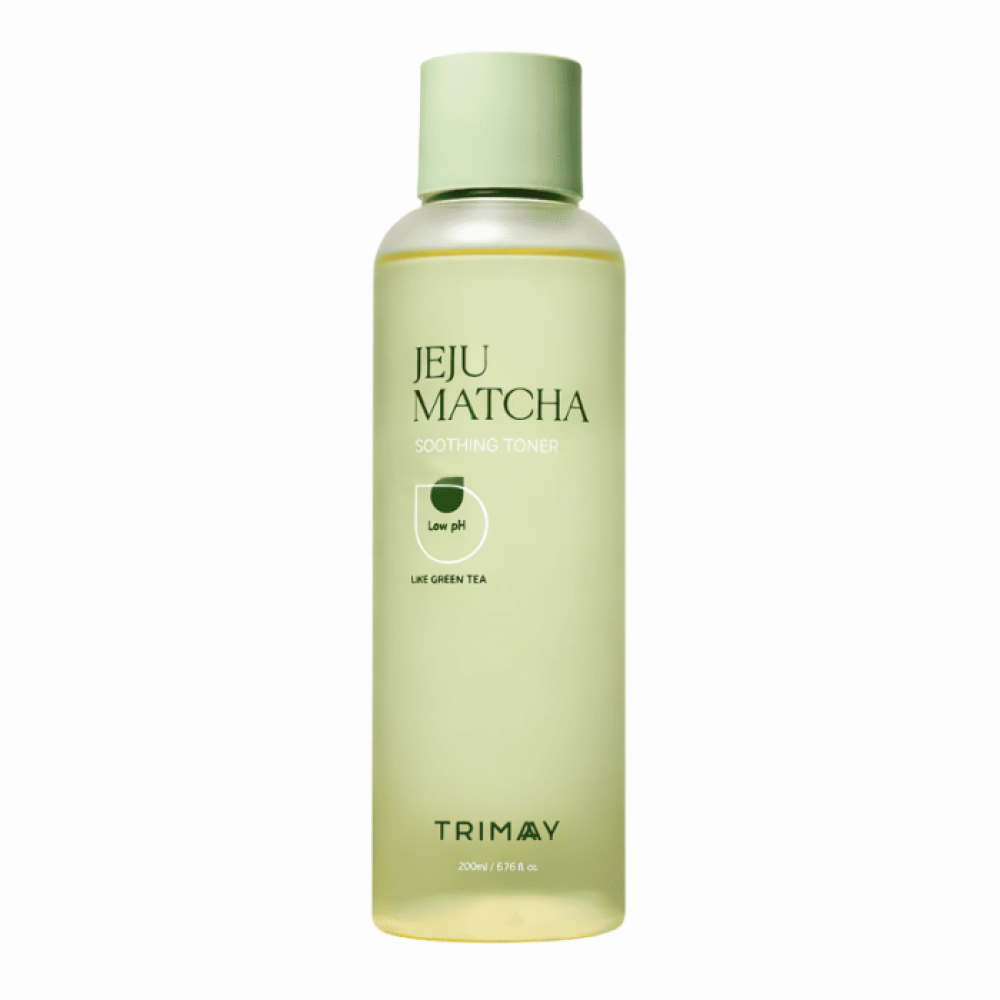 Тонер успокаивающий слабокислотный с чаем матча TRIMAY Jeju Matcha Low pH Soothing Toner 200мл - фото