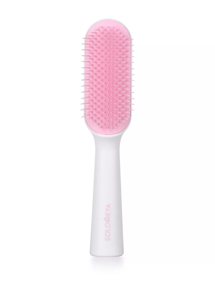 Расческа для чувствительной кожи головы в футляре SOLOMEYA Hair Brush for sensitive scalp Розовая - фото2