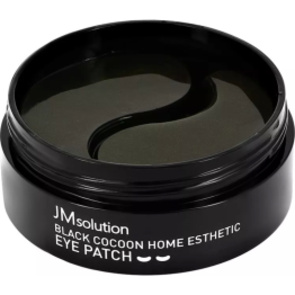 Патчи гидрогелевые с экстрактом шёлка JMSOLUTION Black Cocoon Home Esthetic Eye Patch 90гр - фото2