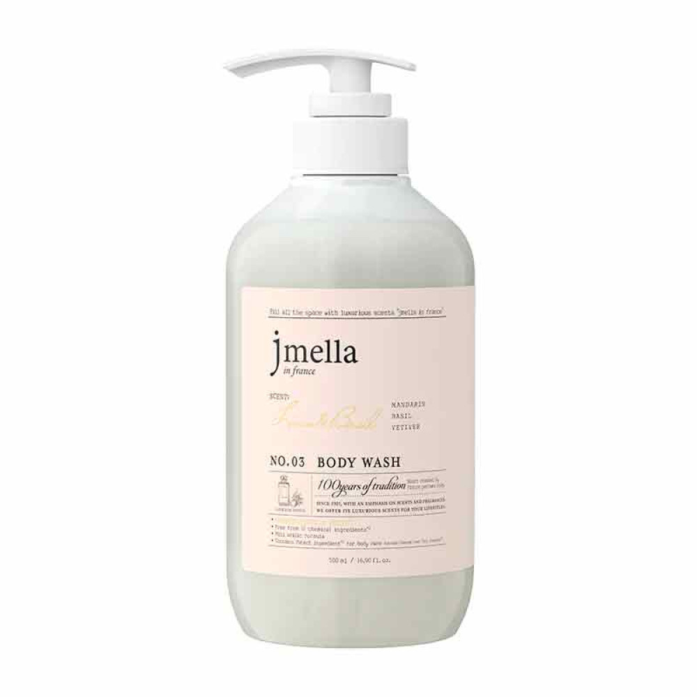 Гель парфюмированный для душа JMELLA IN FRANCE LIME & BASIL BODY WASH 500мл - фото