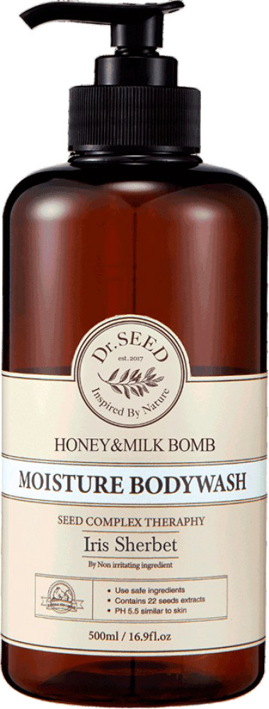 Гель для душа Dr.SEED Honey & Milk Bomb Moisture Body Wash Iris Sherbet 500мл - фото