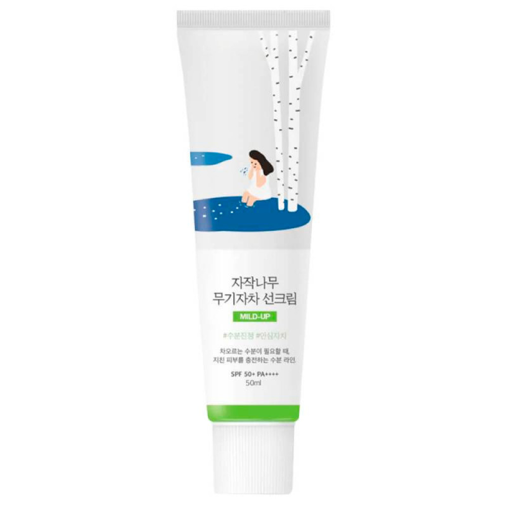 Солнцезащитный крем  ROUND LAB BIRCH JUICE MILD-UP SUNSCREEN 50мл - фото