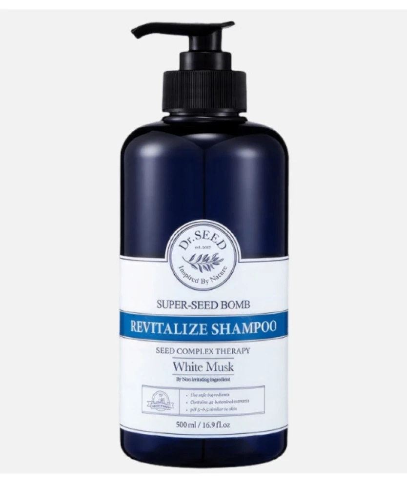 Шампунь для волос Dr.SEED Super Seed Bomb Shampoo White Musk 500мл - фото