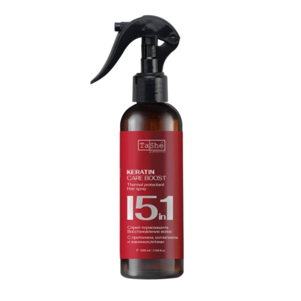 Спрей-термозащита для волос Tashe professional 15 in 1 thermal protectant hair spray 200мл - фото