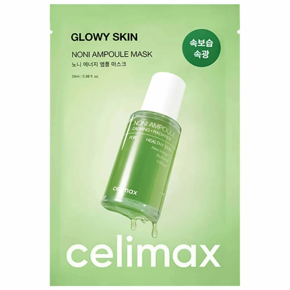 Тканевая маска с экстрактом нони антиоксидантная CELIMAX The Real Noni Energy Ampoule Mask 29мл - фото