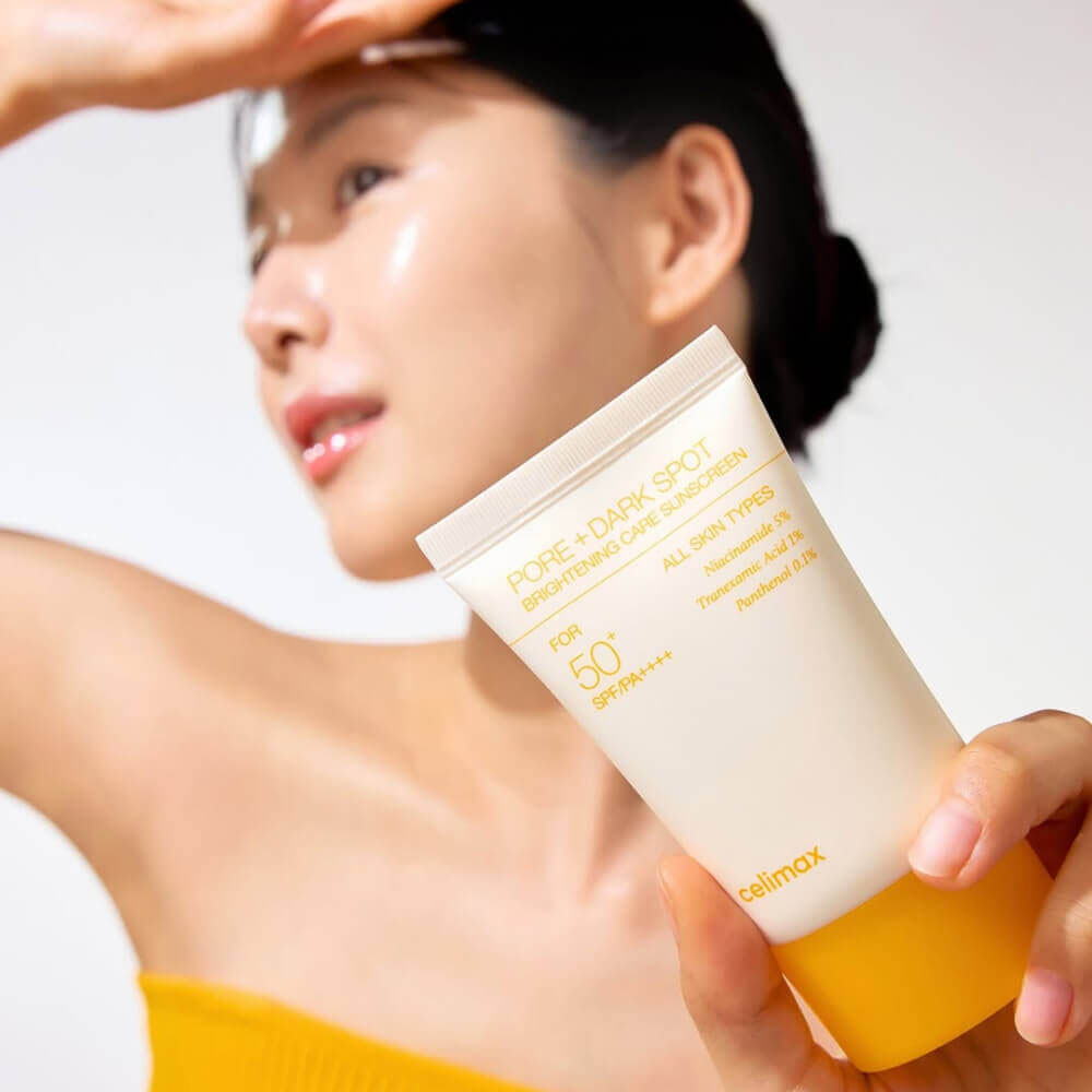 Солнцезащитный крем Celimax PORE+DARK SPOT BRIGHTENING CARE SUNSCREEN 50мл - фото2