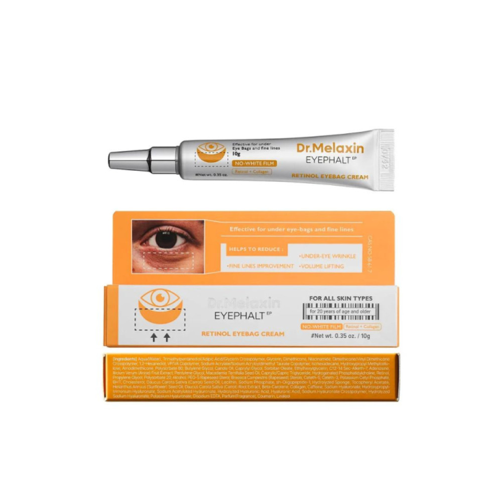 Крем под глаза с ретинолом против морщин и отеков Dr.MELAXIN EYEPHALT RETINOL EYEBAG CREAM 10ml - фото2