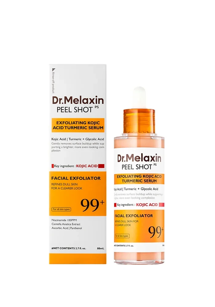 Сыворотка Dr.Melaxin PEEL SHOT EXFOLIATING KOJIC ACID TURMERIC SERUM 80ml - фото