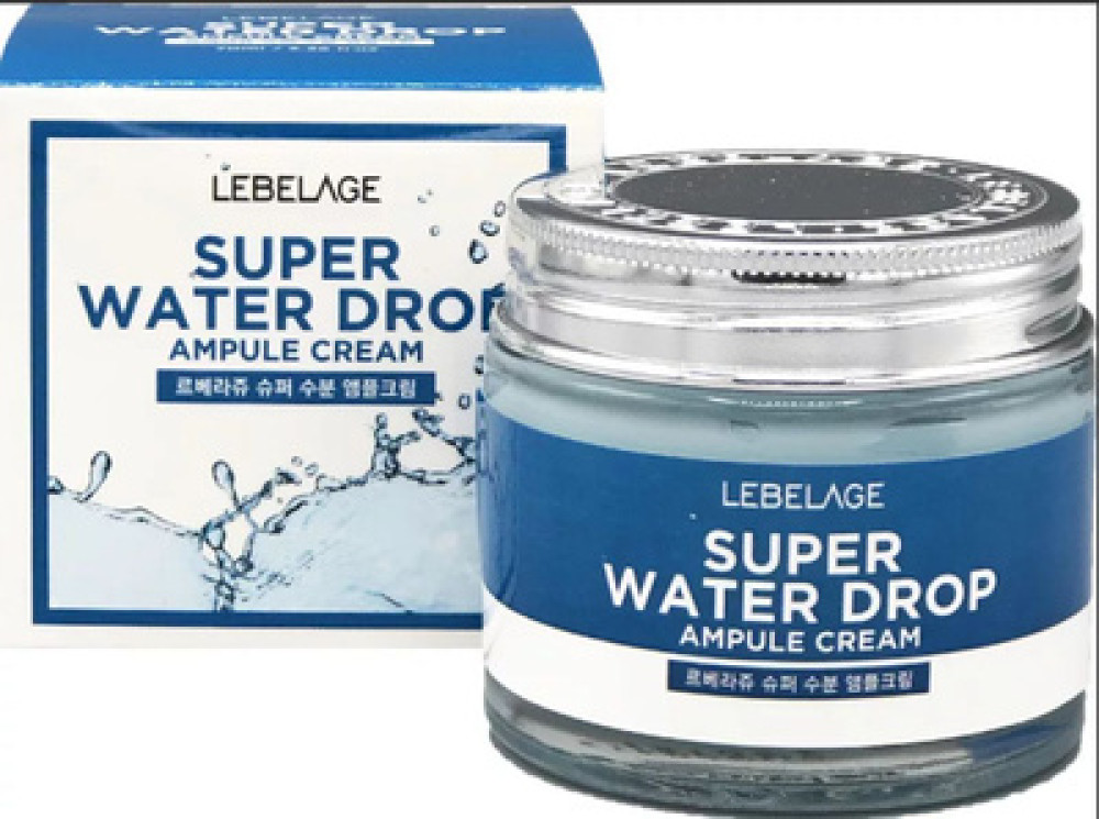 Ампульный суперувлажняющий крем с морской водой LEBELAGE AMPULE CREAM_SUPER WATER DROP 70ml - фото