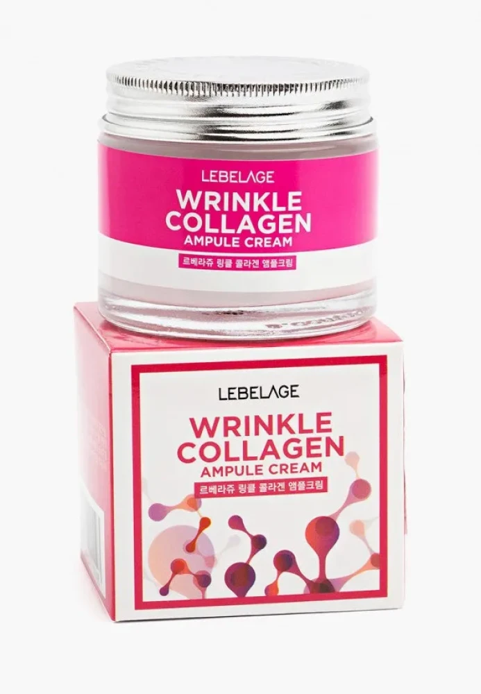 Антивозрастной крем ампульный LEBELAGE AMPULE CREAM_WRINKLE COLLAGEN 70ml - фото
